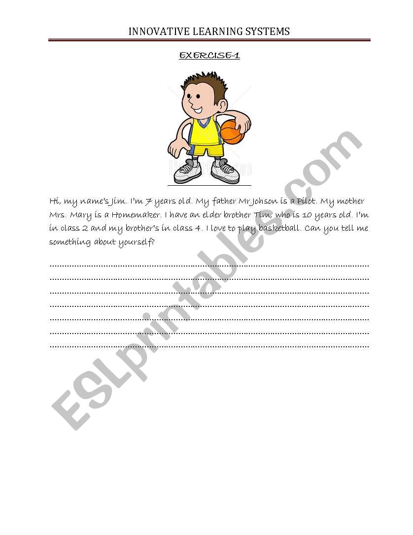 Personal Information worksheet