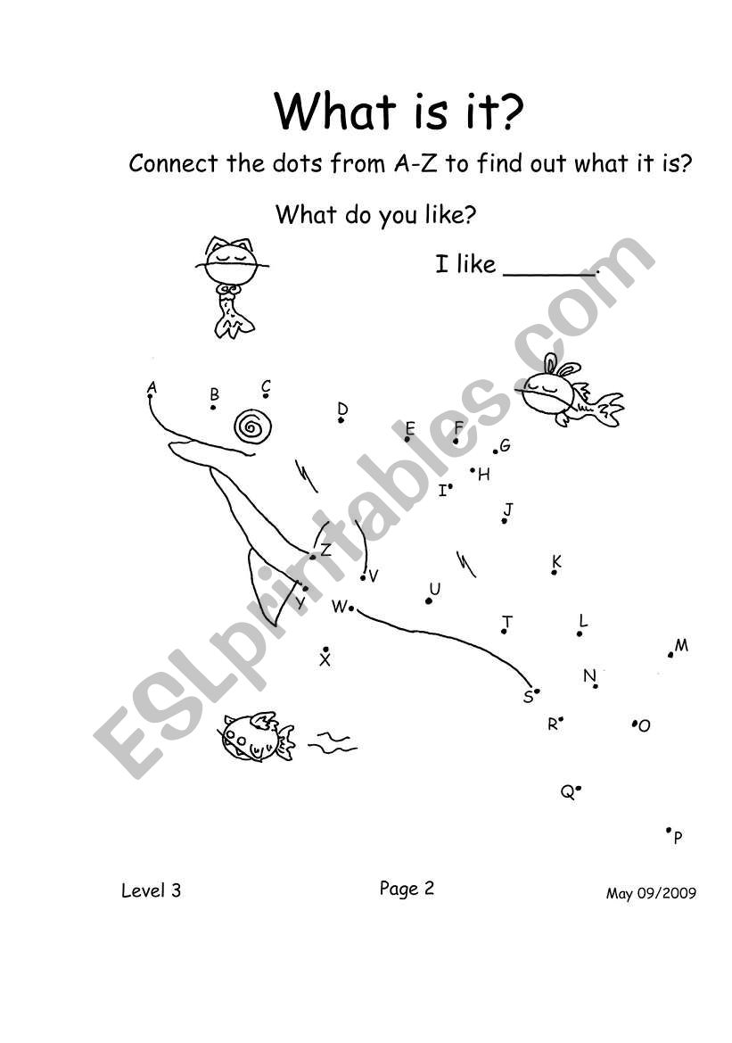 Dot-to-dot worksheet