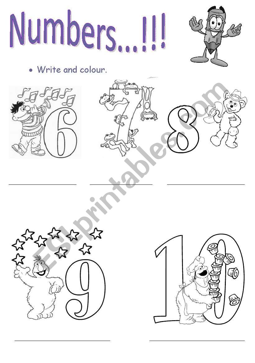 numbers 6-10 colouring (part2)