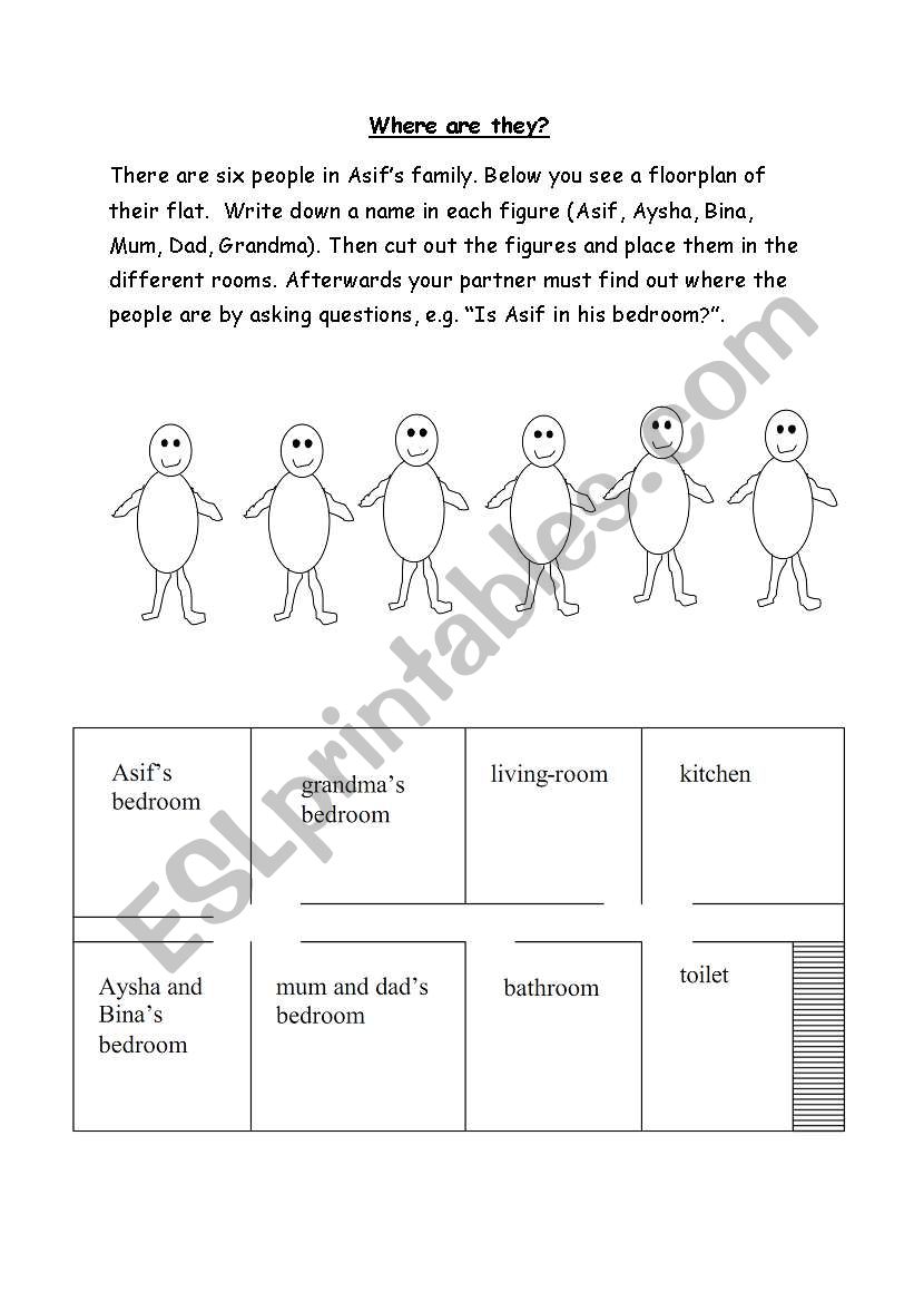 Where are they? worksheet