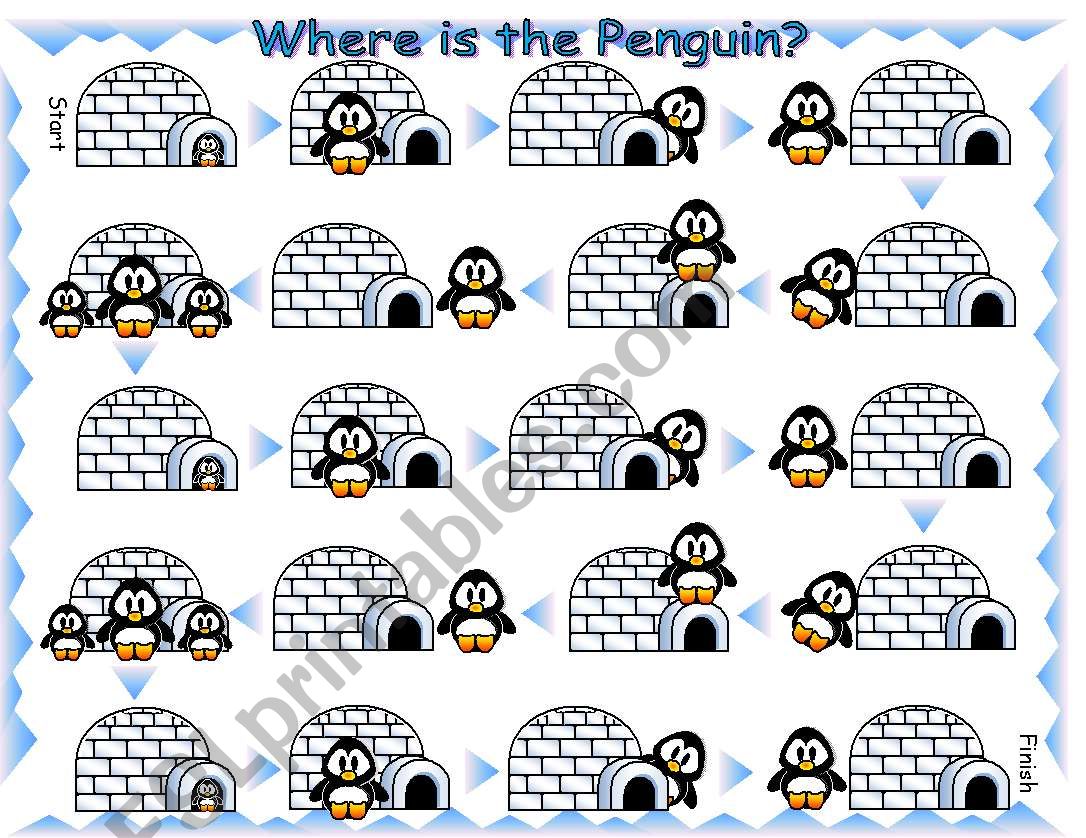 Where is the Penguin Preposition Board Game with Dice and Bookmarks