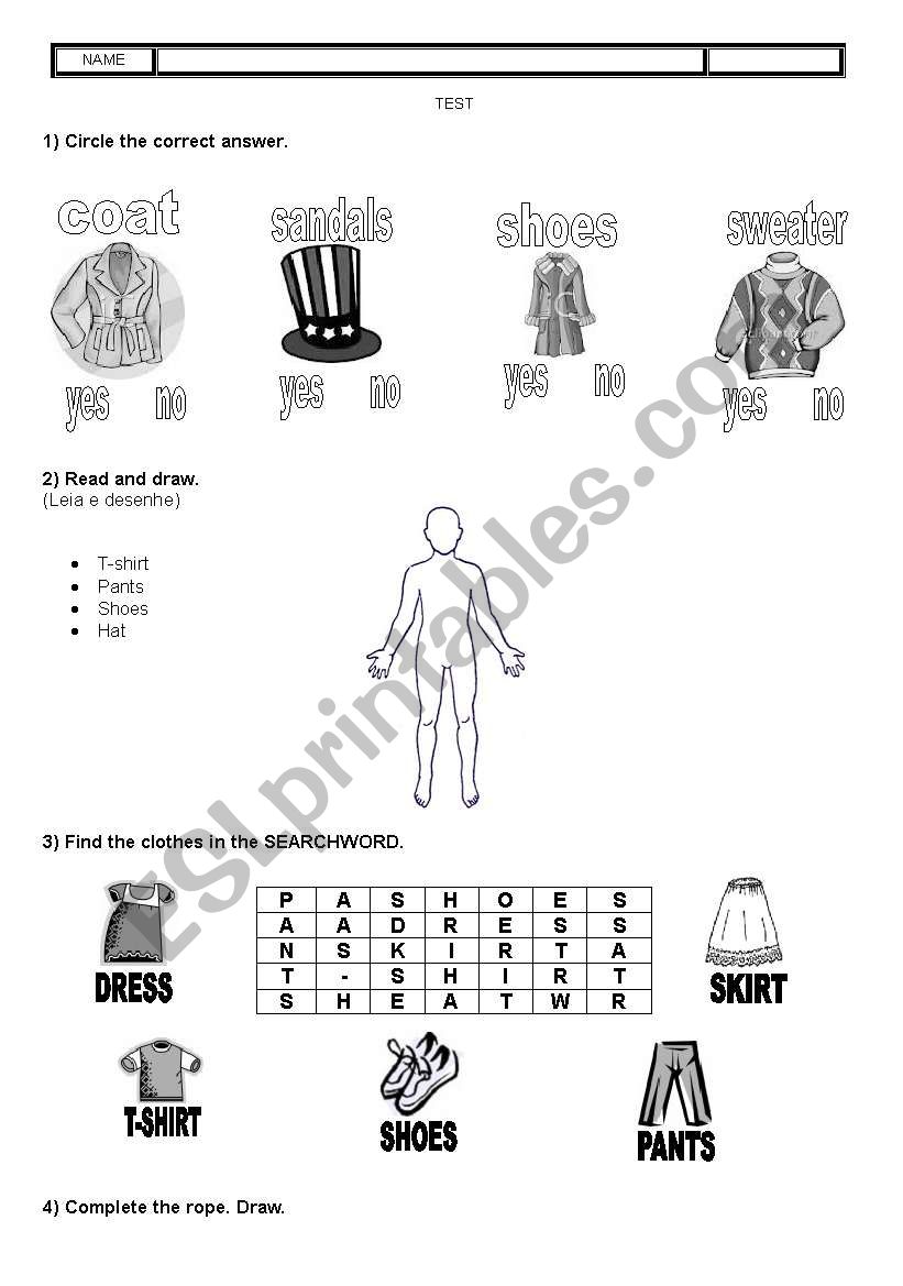 ENGLISH TEST worksheet