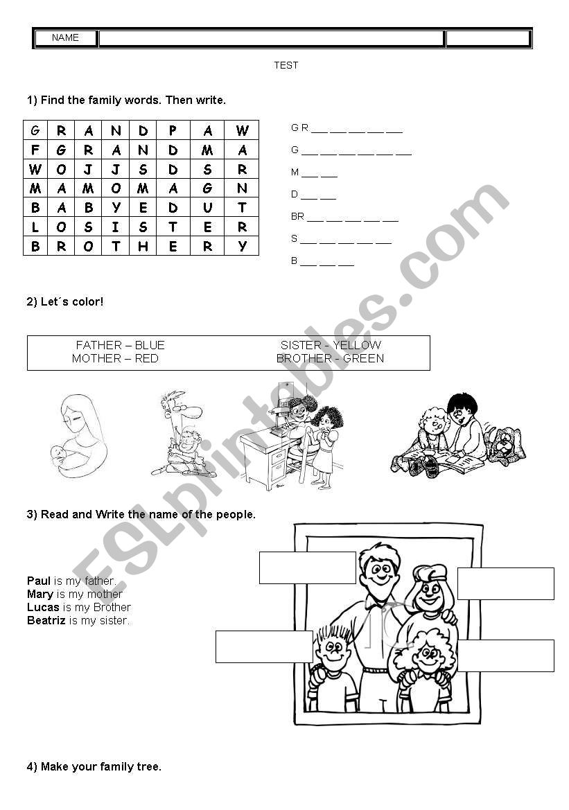ENGLISH TEST worksheet