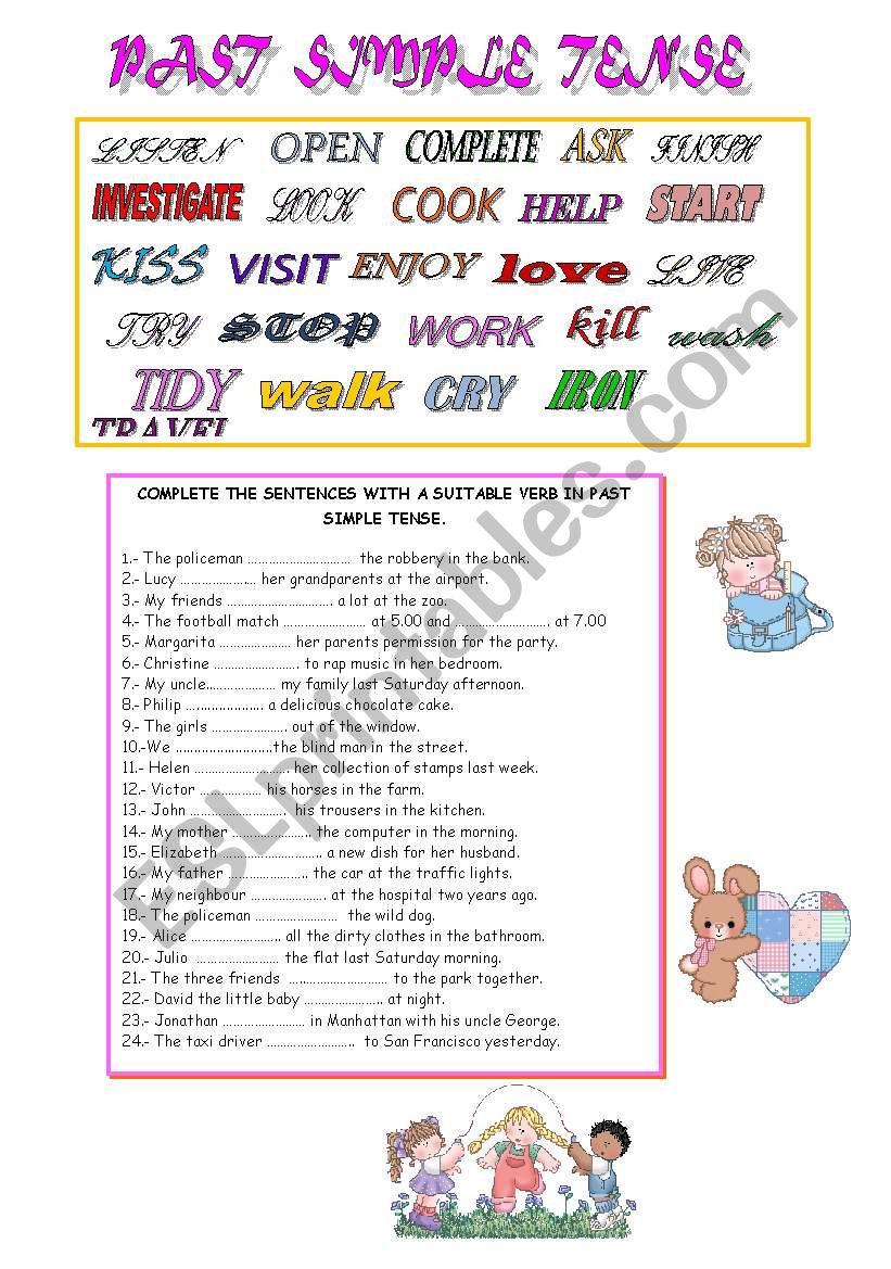 PAST SIMPLE TENSE worksheet