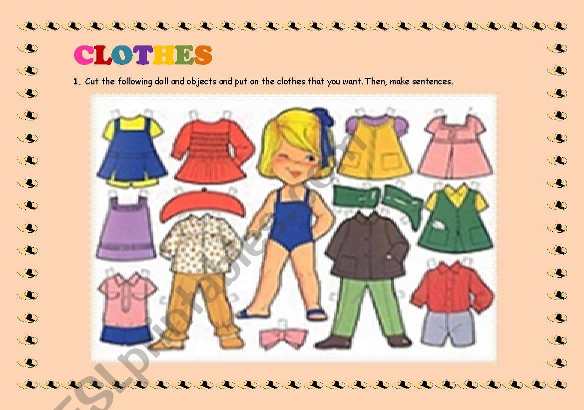 CLOTHES VOCABULARY. FUNNY EXERCISES FOR CHILDREN