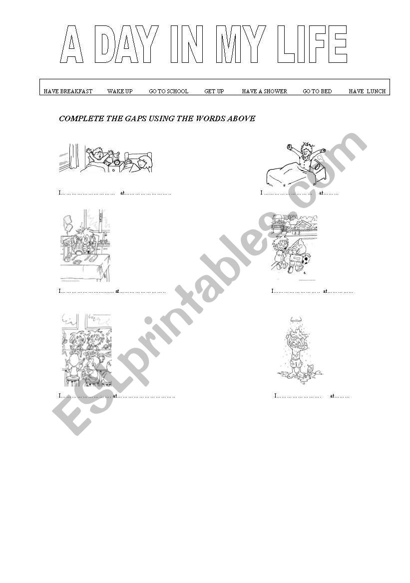 routines worksheet