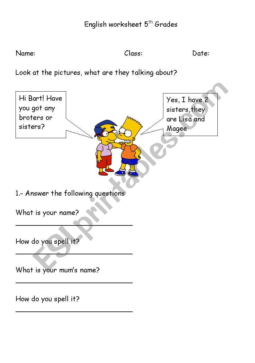 personal pronouns worksheet