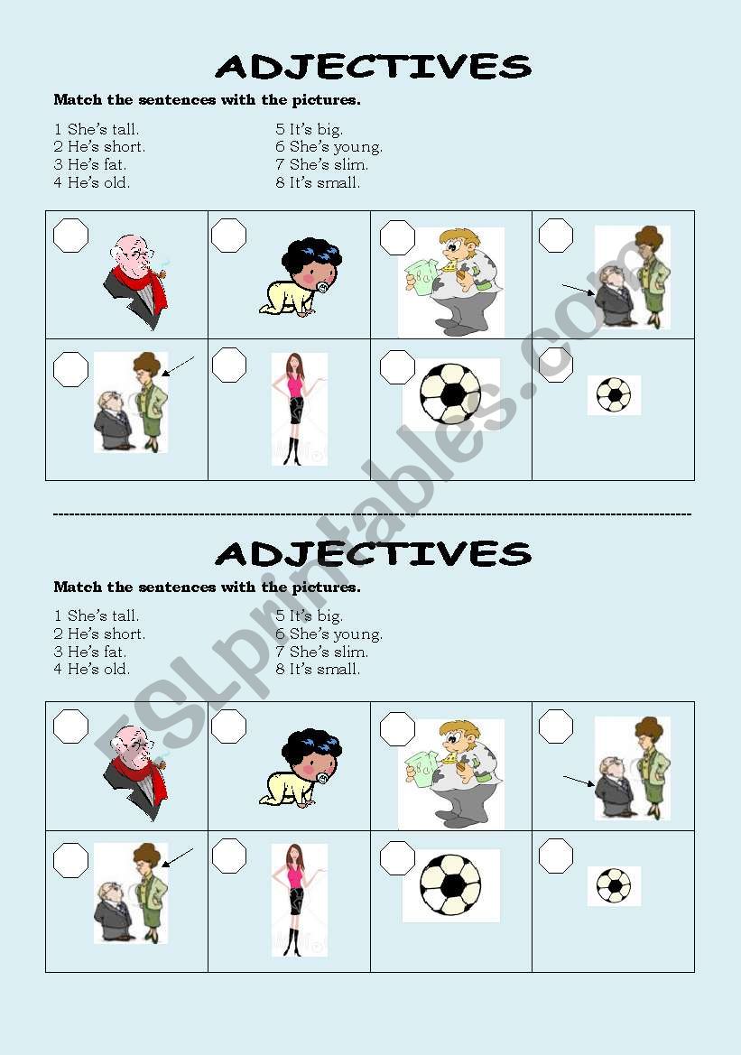 Adjectives worksheet