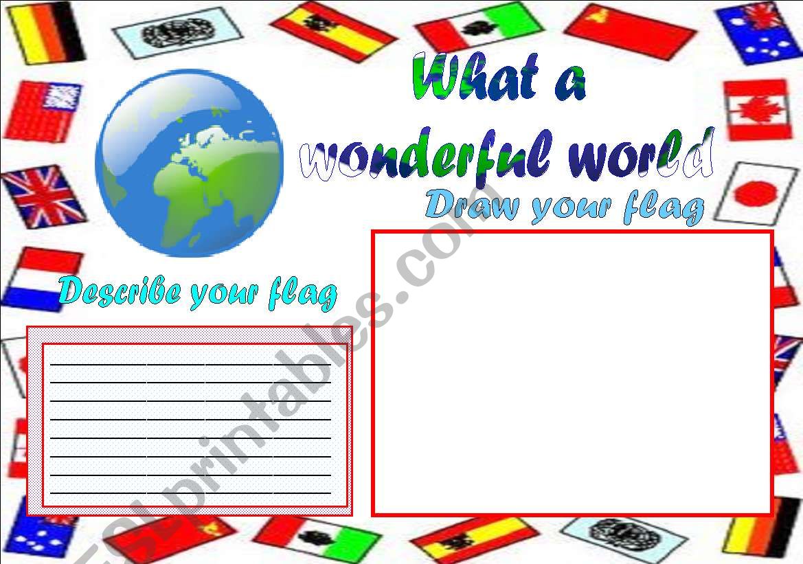 Draw your flag worksheet