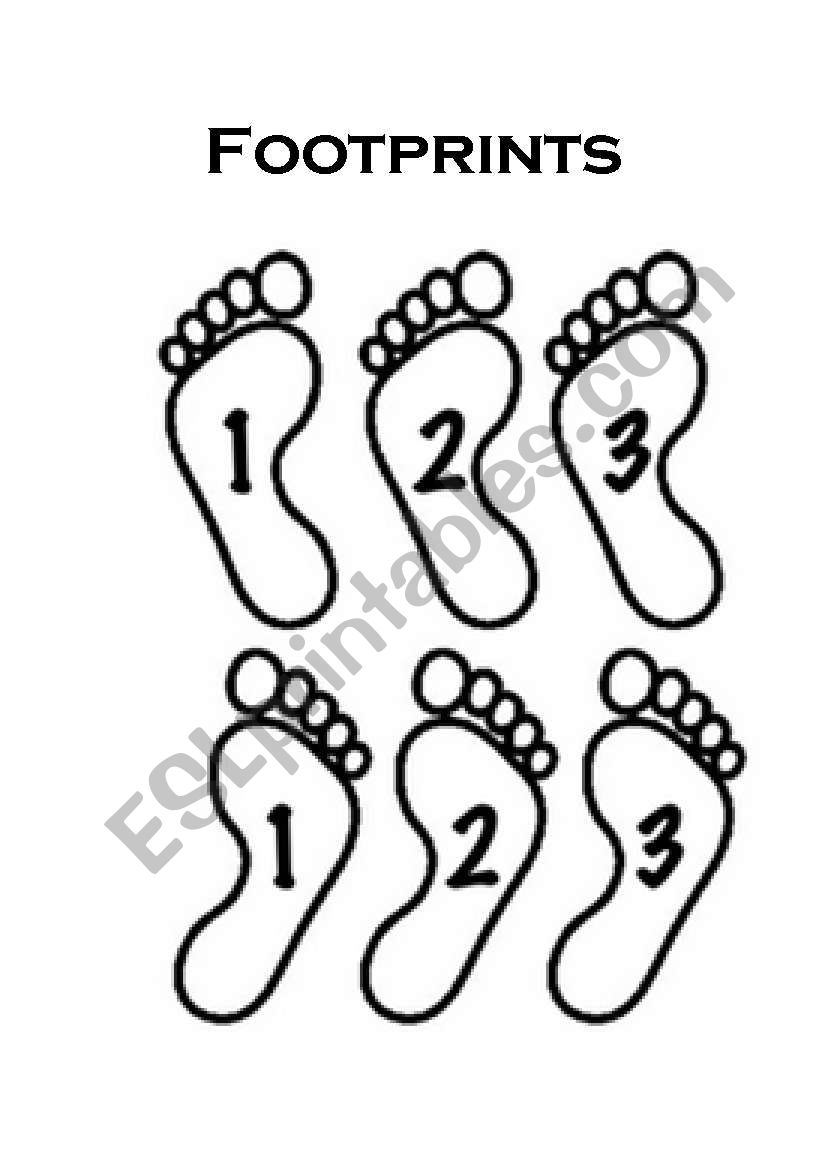 Funny Footprints worksheet