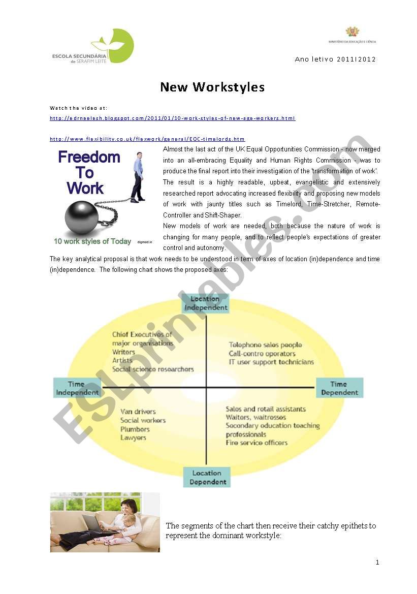 new workstyles worksheet