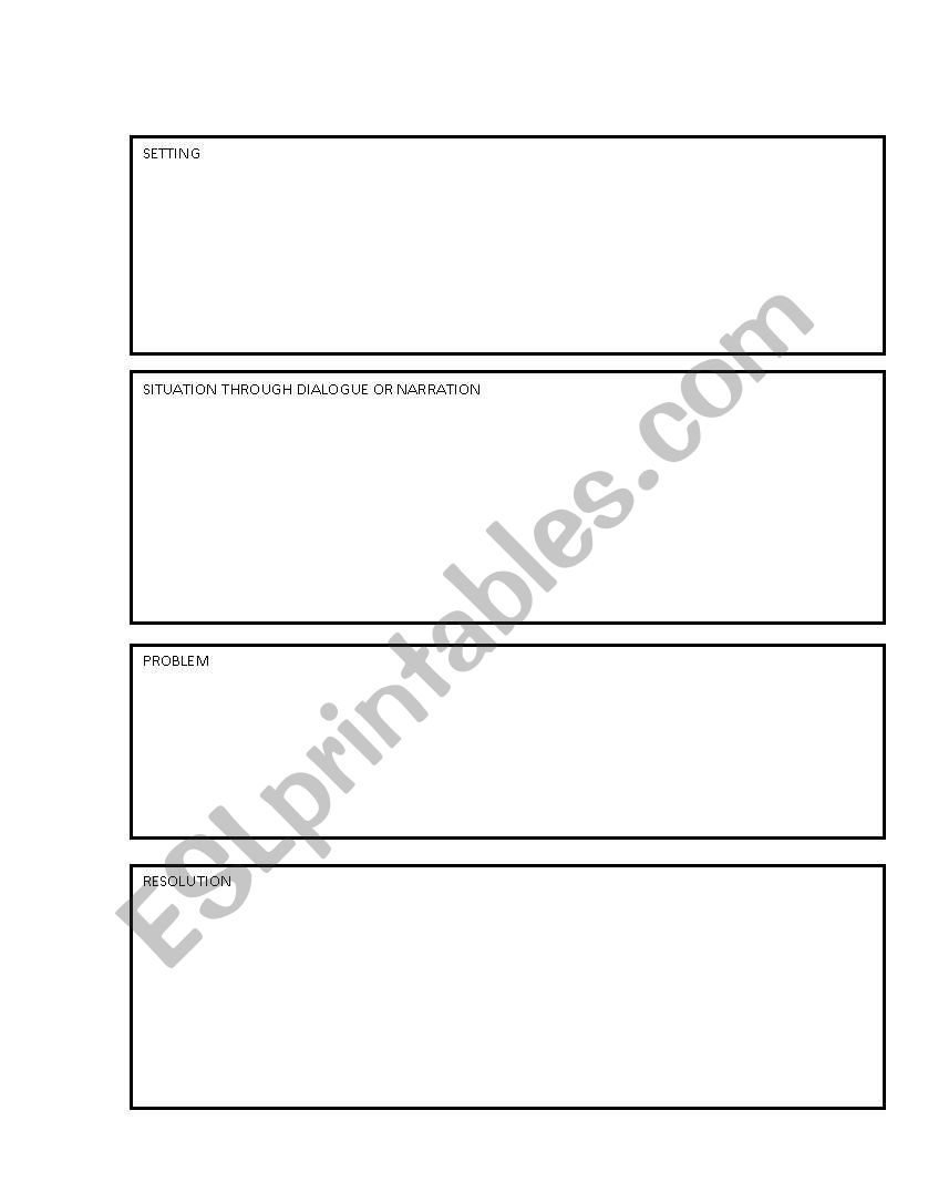 Story planner worksheet