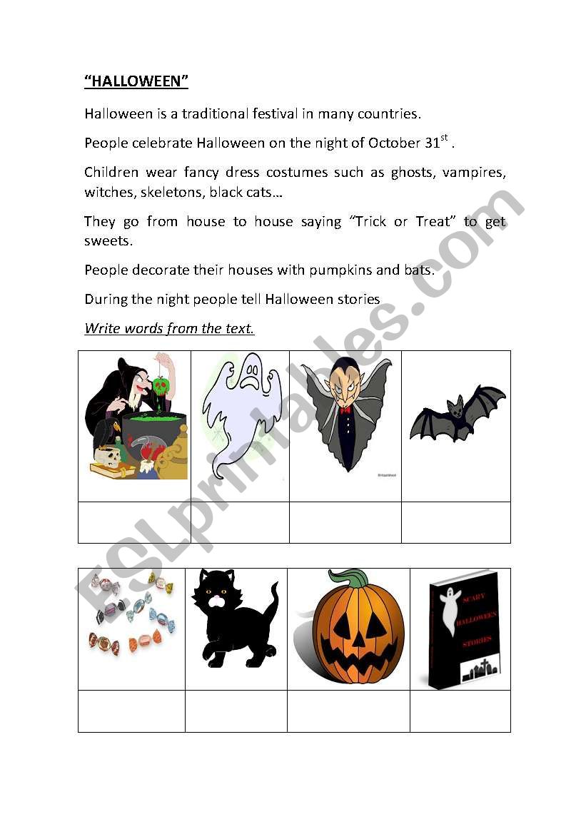 HALLOWEEN worksheet