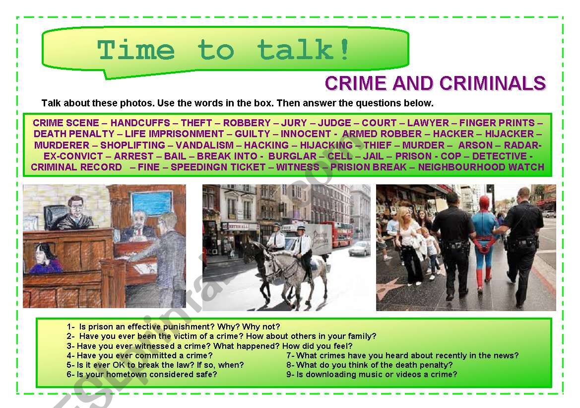 Time to talk (13) - Crime and criminals