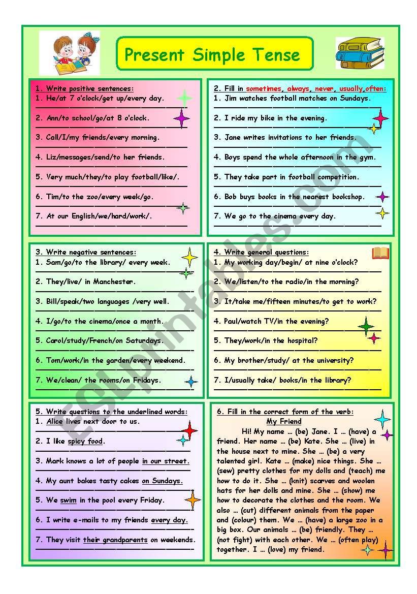 Present Simple Tense worksheet