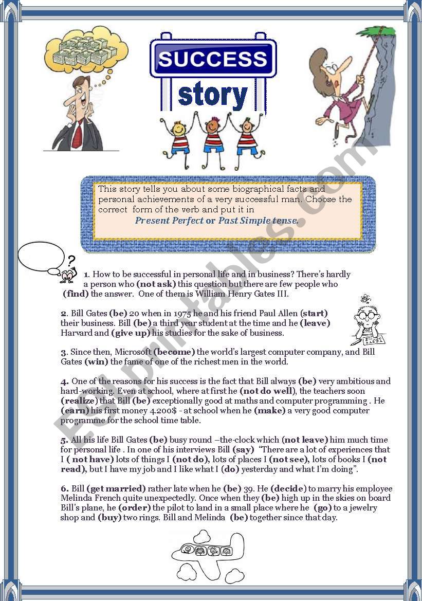       Success story worksheet