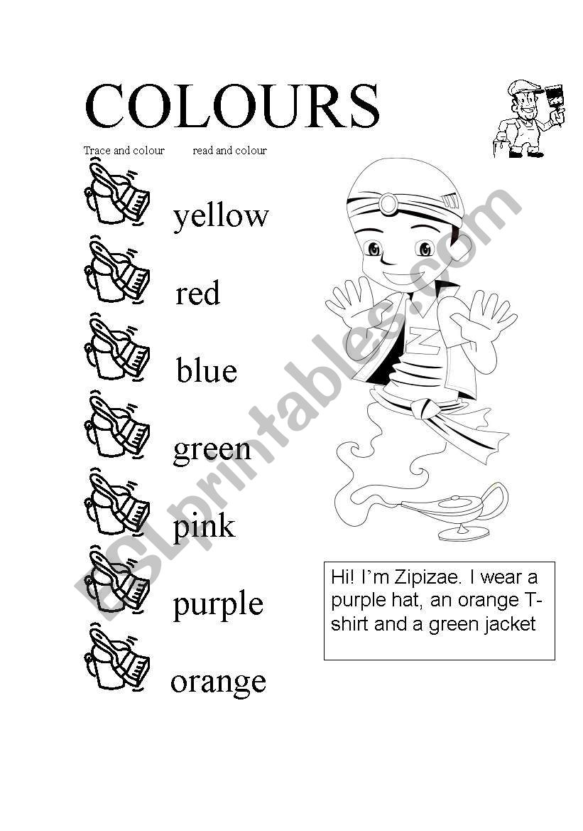 colours worksheet