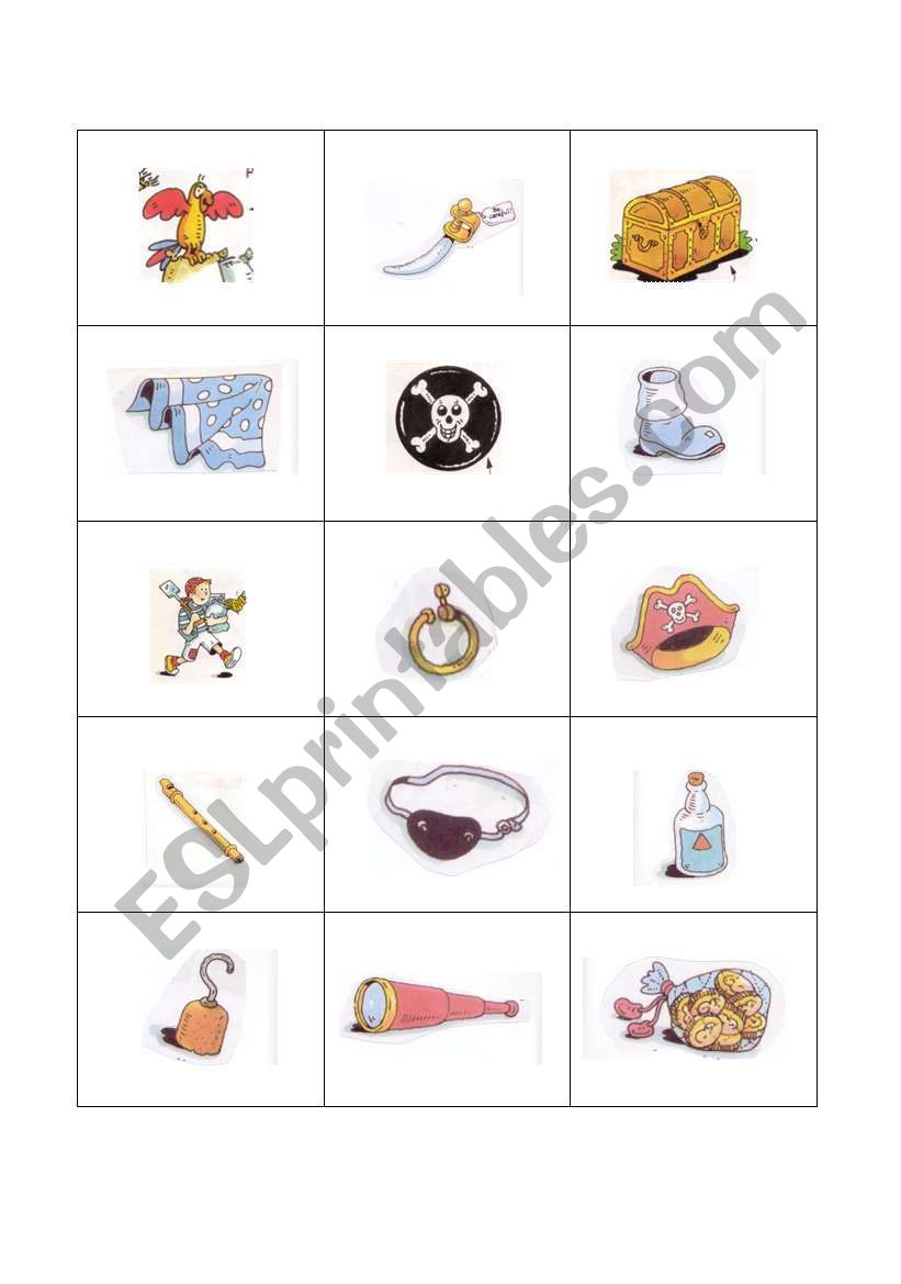 Pirate words worksheet