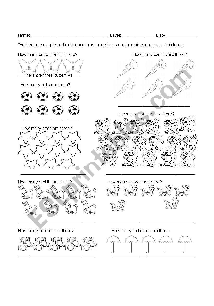 Numbers/How many worksheet