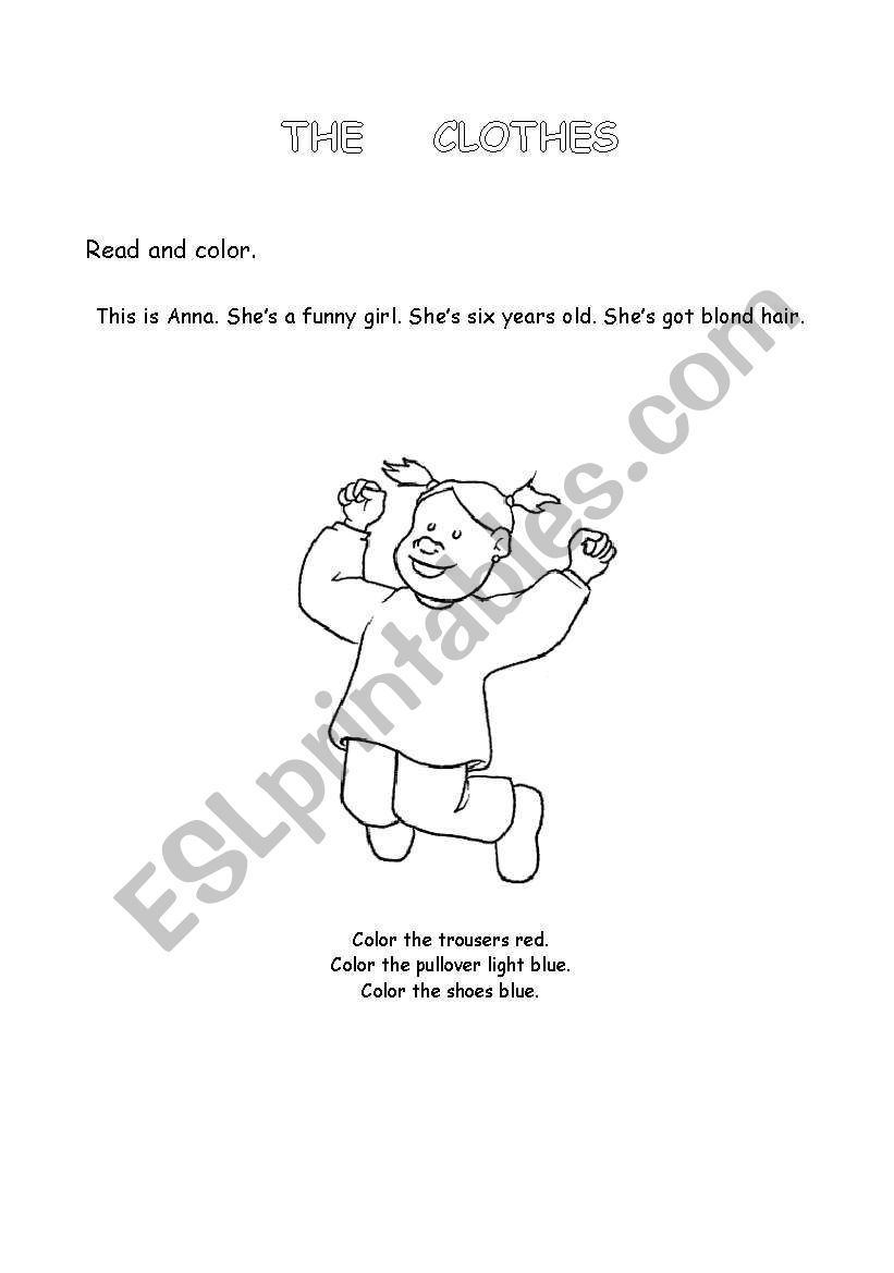 The clothes worksheet