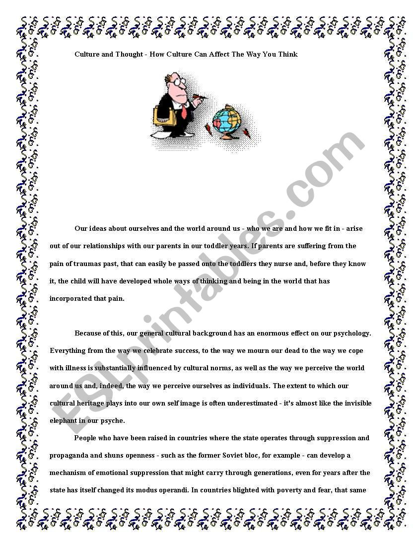 Culture worksheet