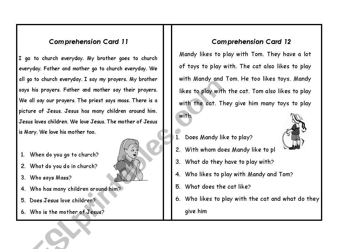 Comprehension Set 5 worksheet