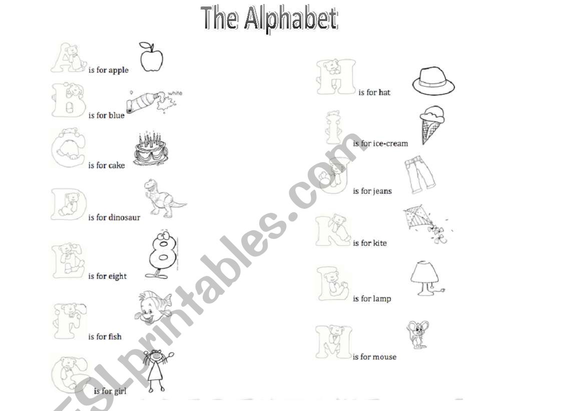 The Alphabet worksheet