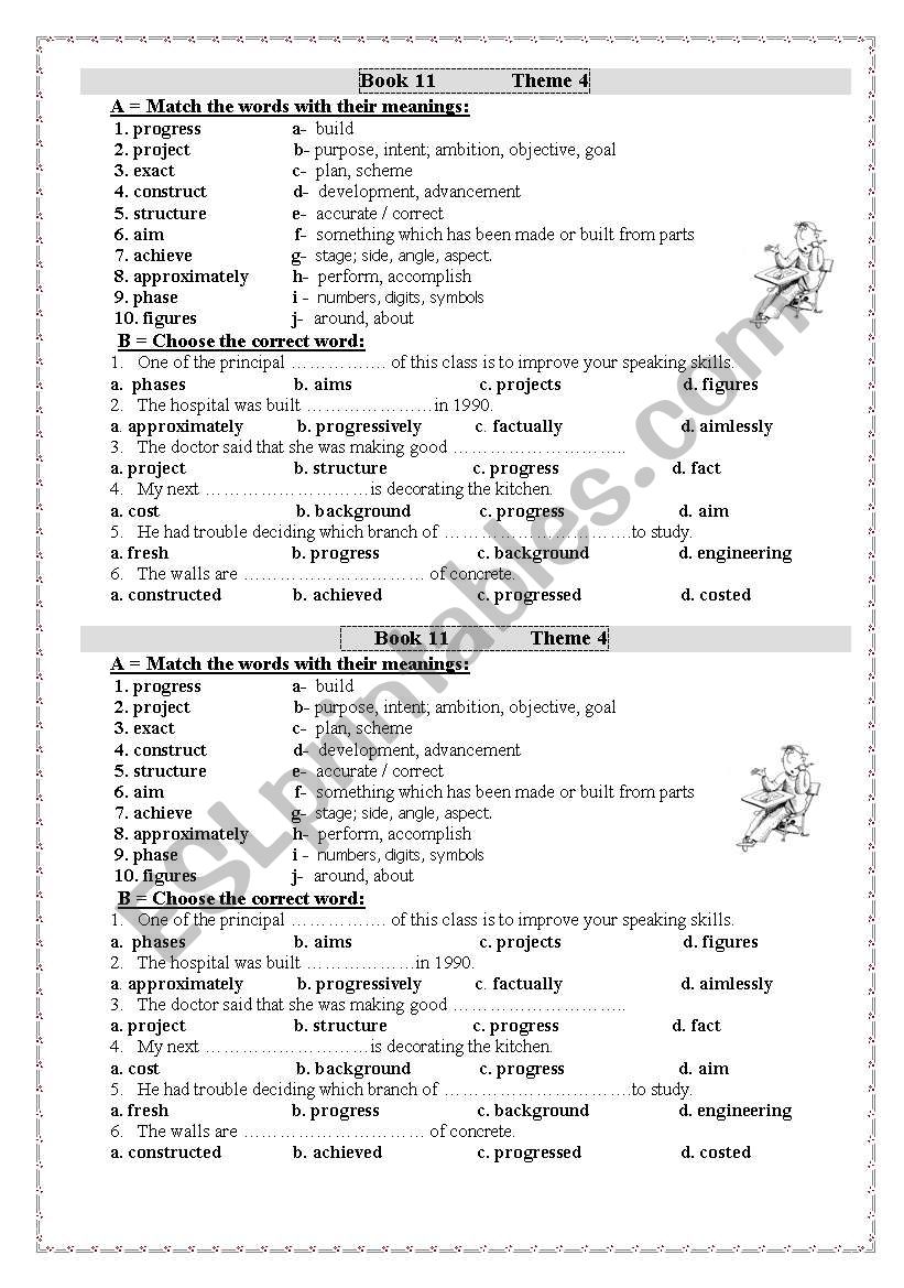 Vocabulary  Revision worksheet