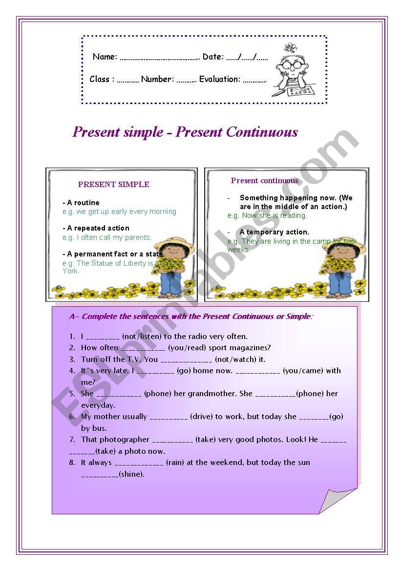 Present Simple vs Present Continuous