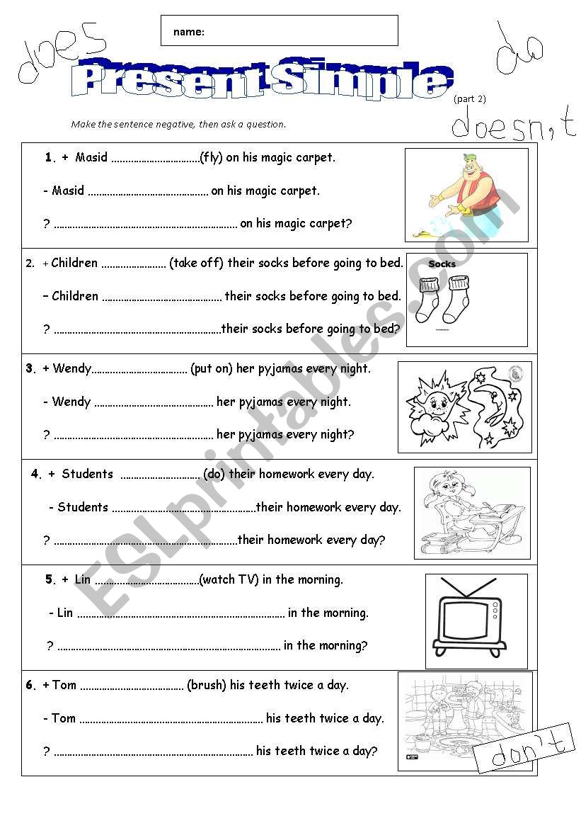 Present Simple worksheet