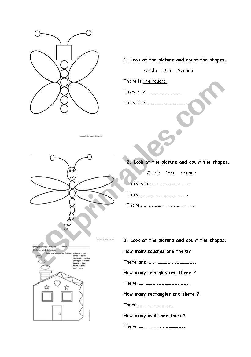 Shapes (There is / There are) worksheet
