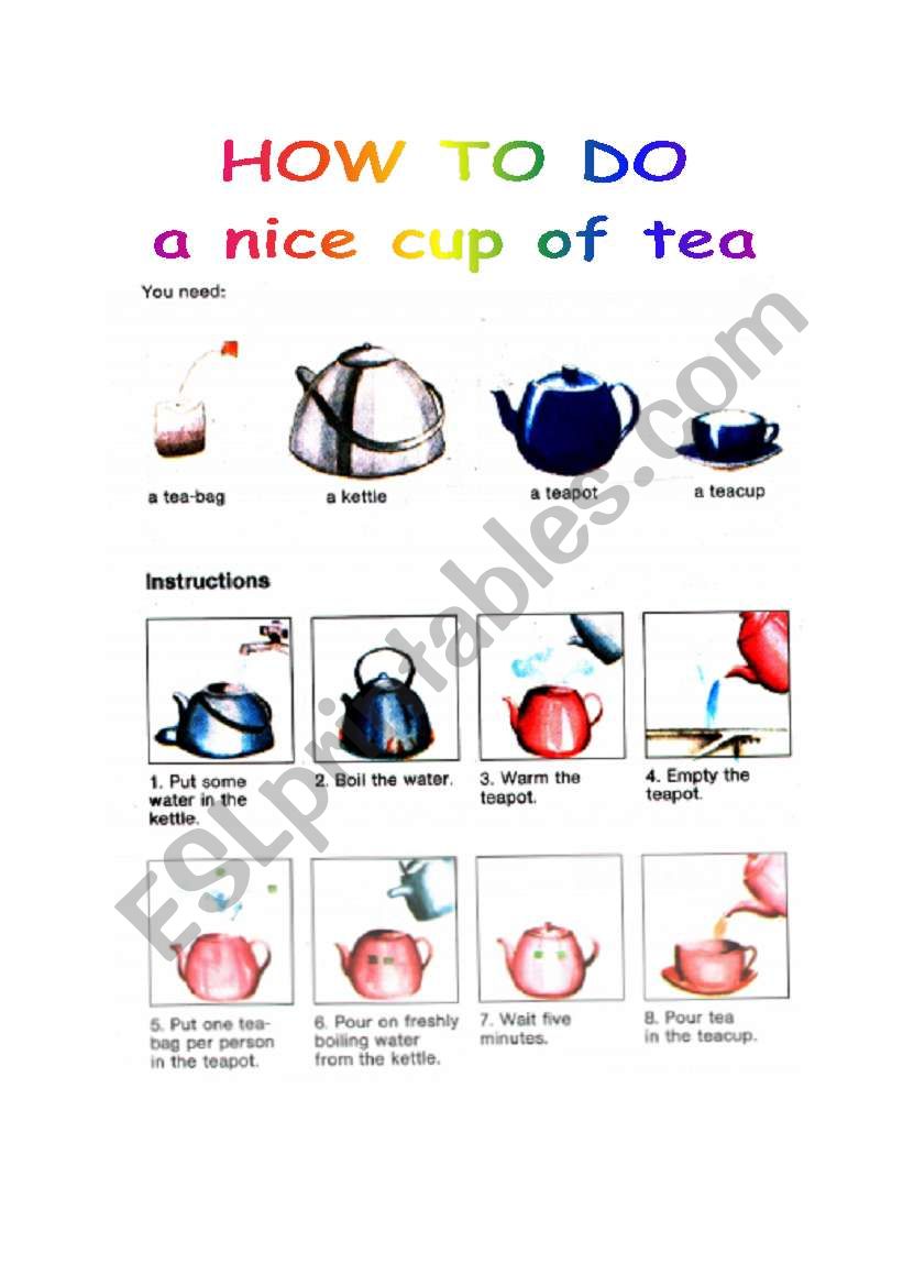 How to do a nice cup of tea (part one)