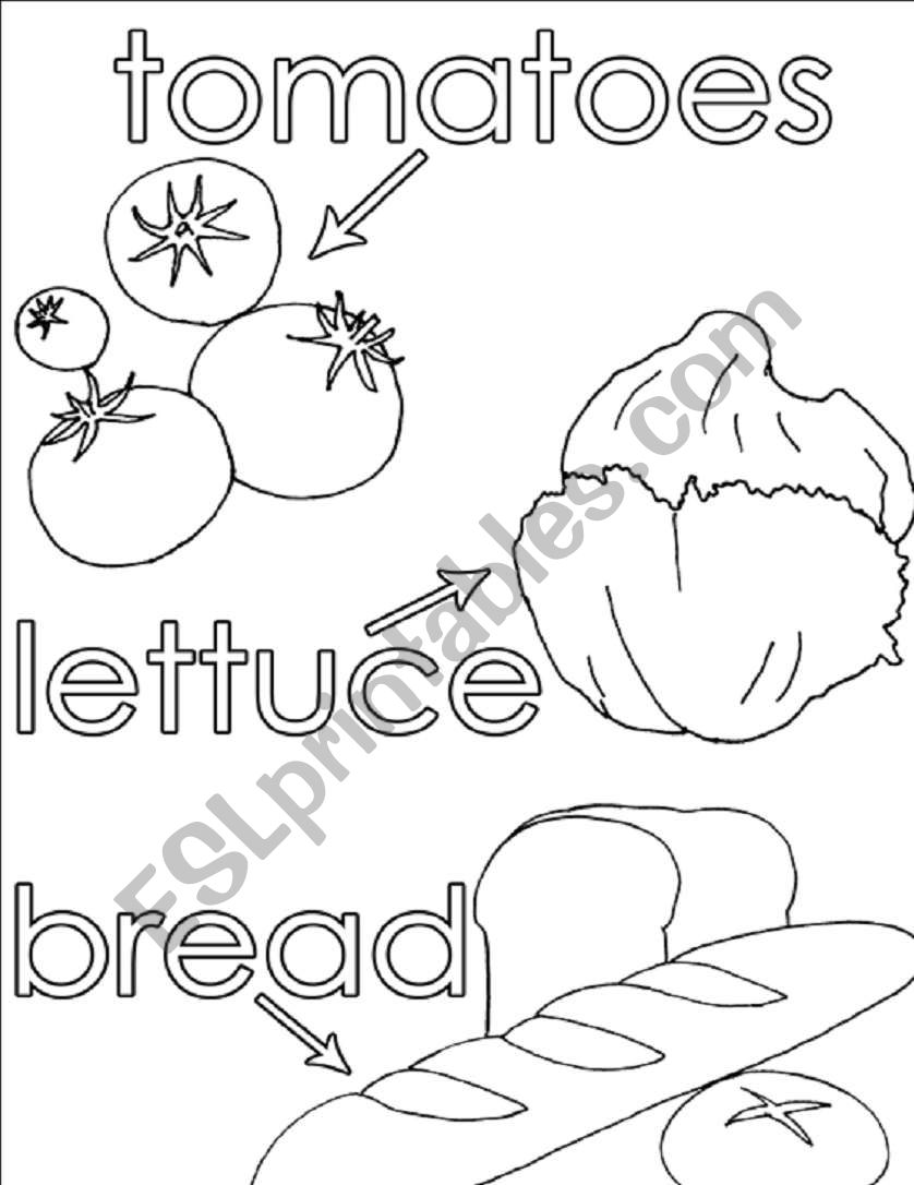 Vegetables worksheet