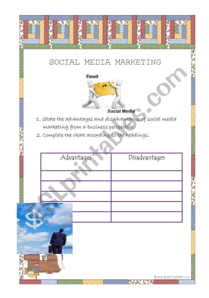 Social Media Marketing worksheet
