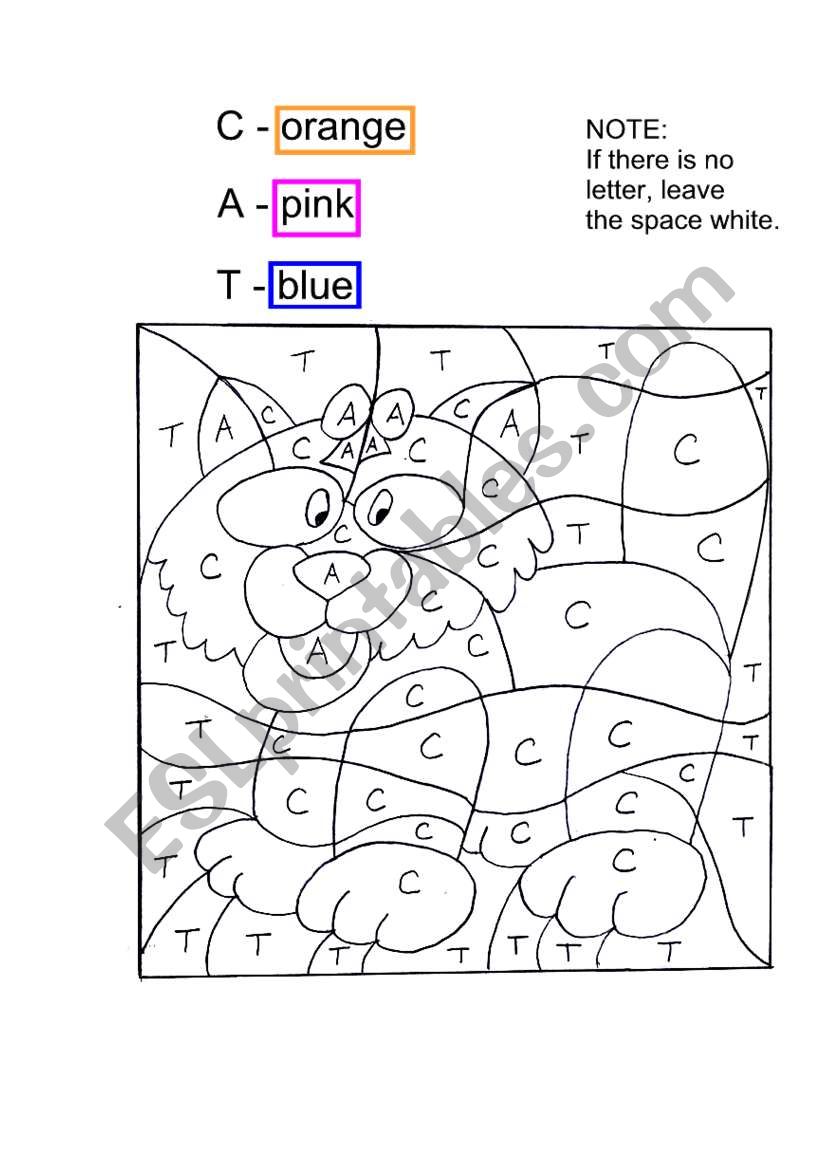 Paint the Cat worksheet