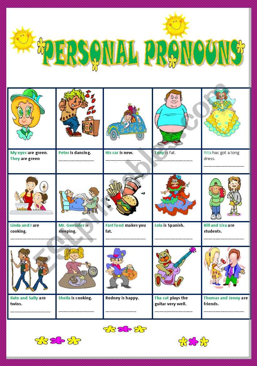 PERSONAL PRONOUNS worksheet