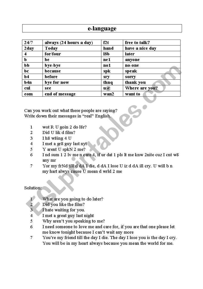 esl worksheets on e grammar org