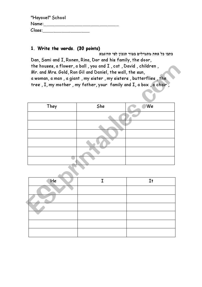 have and has quiz worksheet