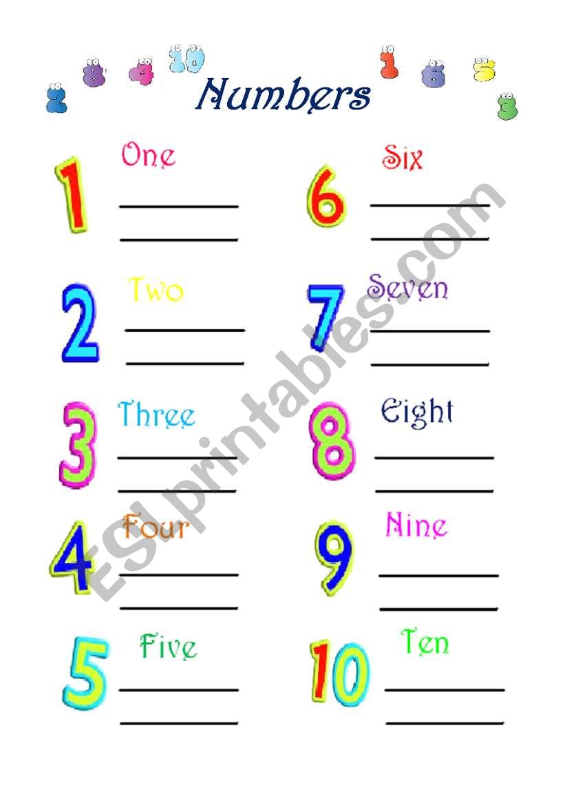 practice numbers from 1-10 worksheet