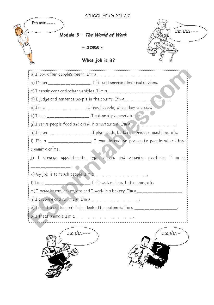 JOBS worksheet