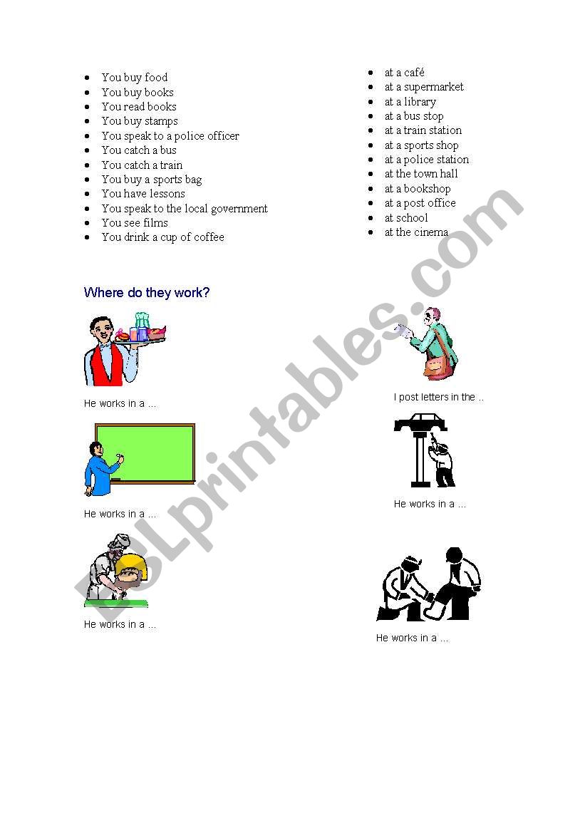 The city worksheet