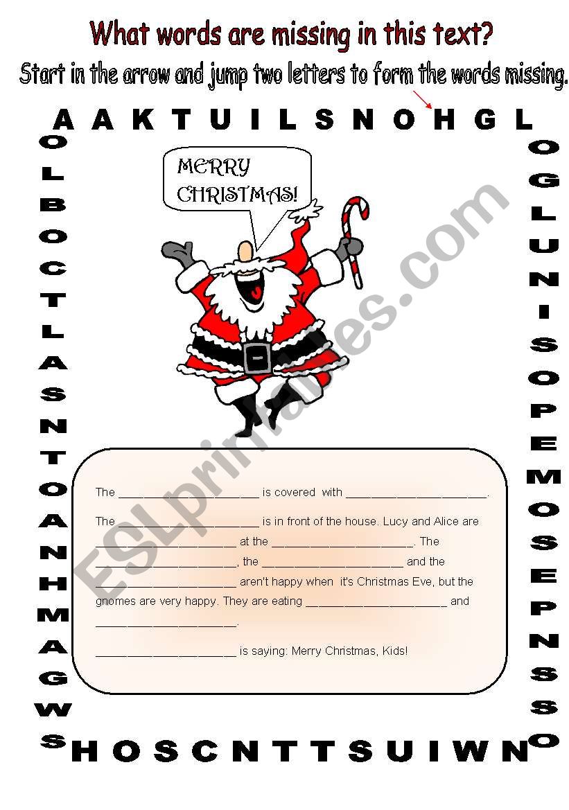 Christmas fun worksheet