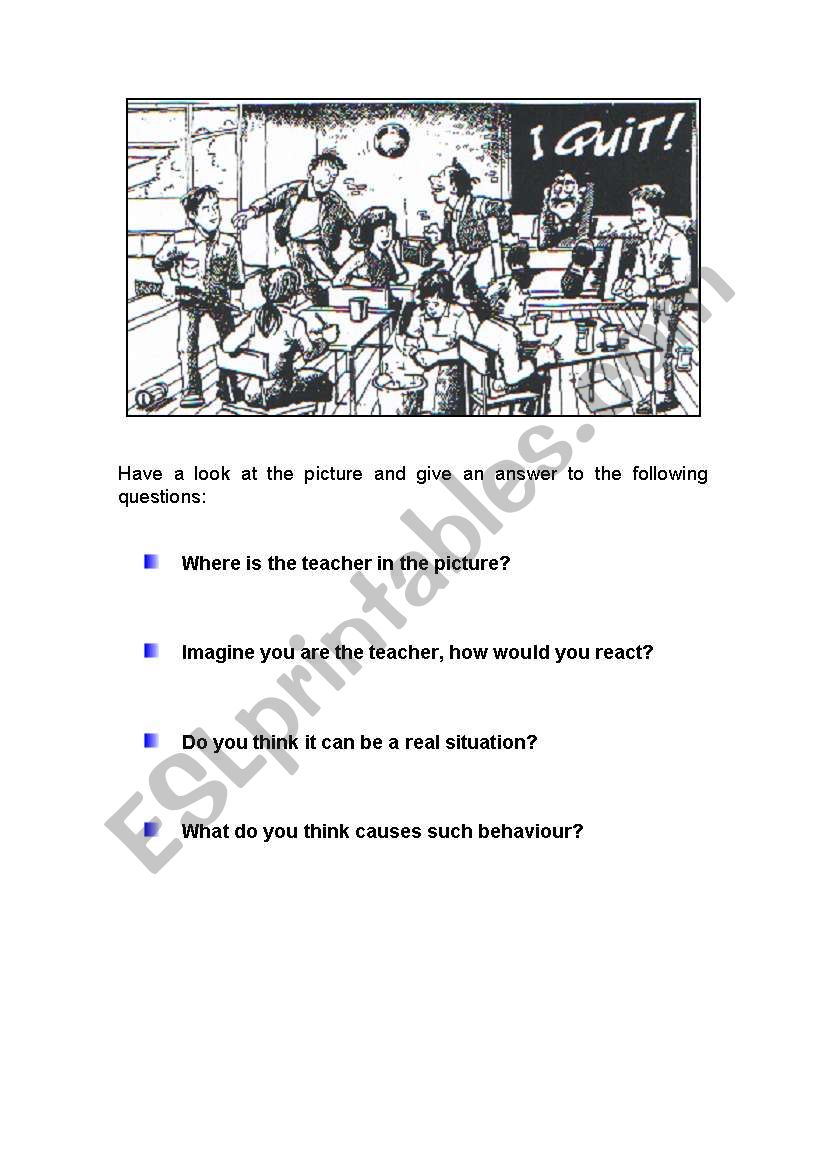 Behaviour worksheet