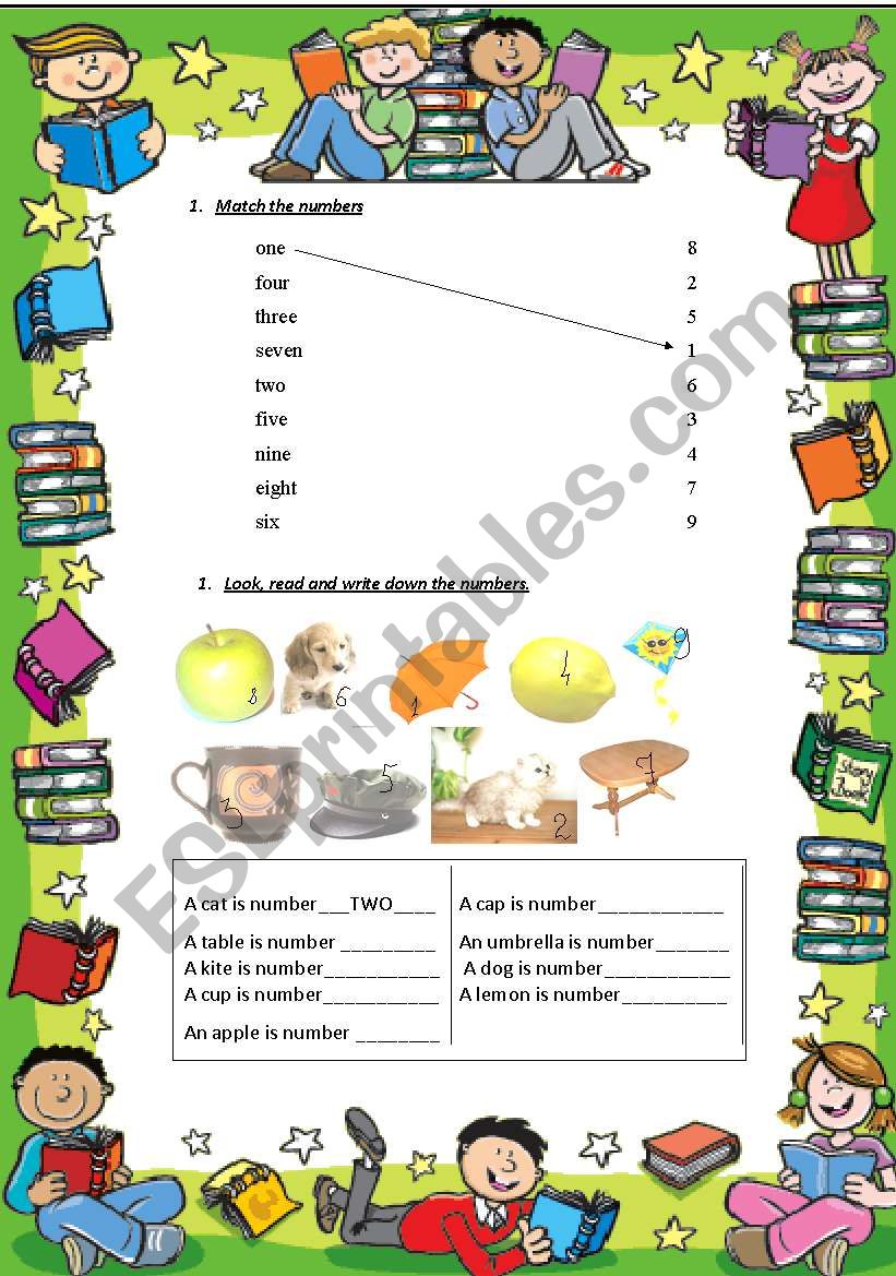 NUMBERS worksheet