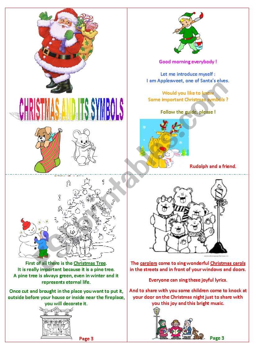 Christmas and its main symbols - mini book