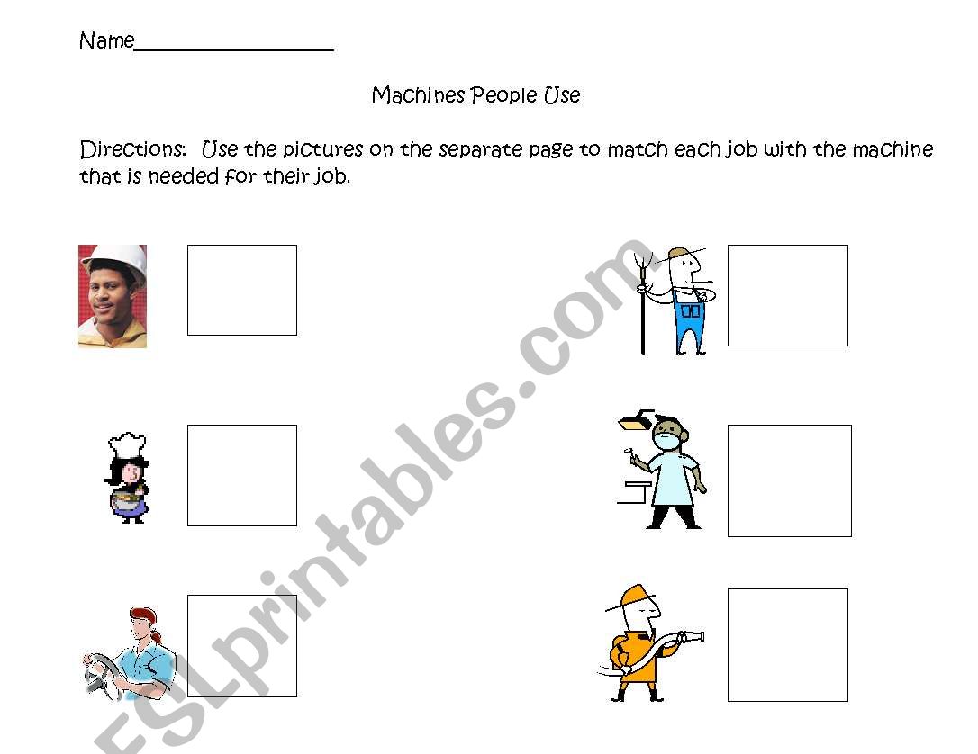 Machines  worksheet