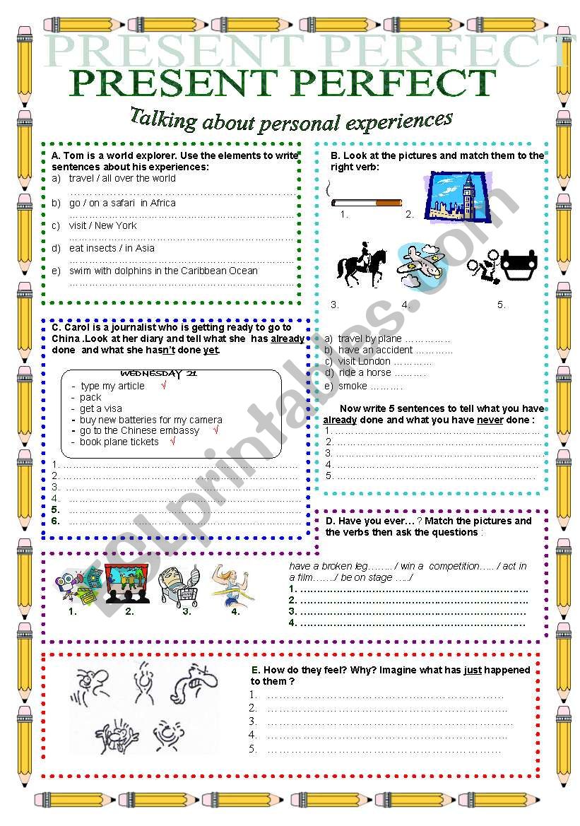 Present Perfect worksheet