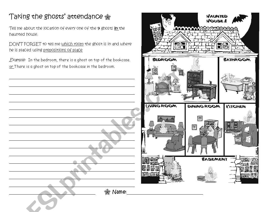 Ghost writing worksheet