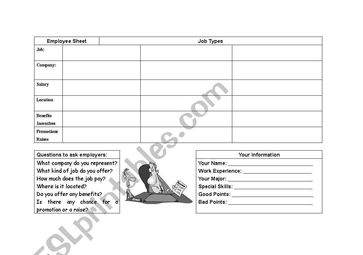 Job Seekers! worksheet