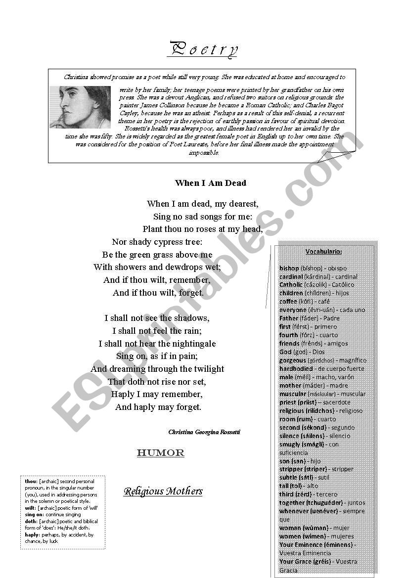 poetyr worksheet